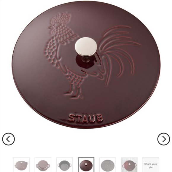 Staub new #24 3-3/4qt Rooster Red - Picture 3 of 16